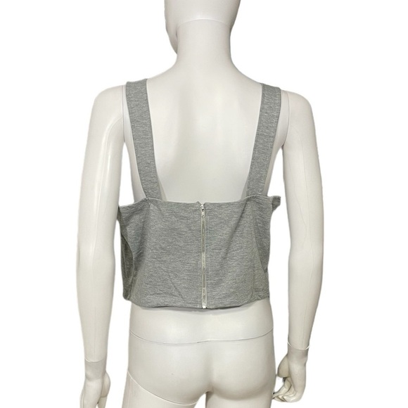 Women’s Sleeveless Gray Crop Cami Top - Picture 5 of 6